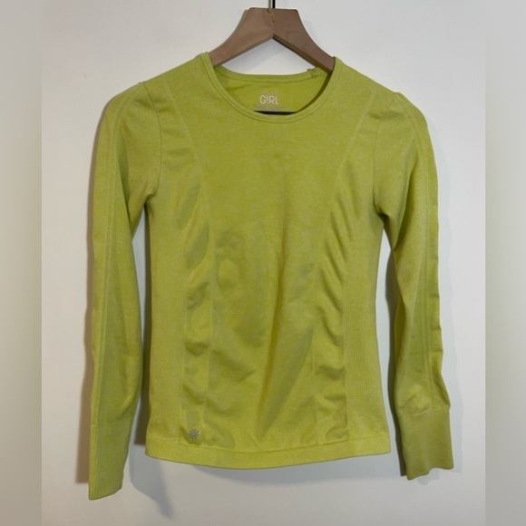 Athleta Other - Athleta Girl Solid Tracker Long Sleeve Color: Wild Lime Heather Size M/8-10